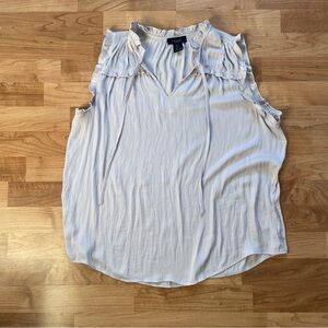 Rachel Roy Women's Blouse Size Large Ruffle Lightweight Sleeveless Top